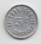Liberty Trading Co. 5-Cent Coal Scrip Token