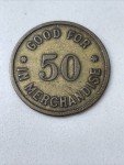 R.C. Tway Mining Co. 50¢ Coal Token