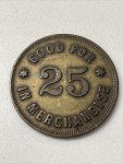 R. C. Tway Mining Co. 25¢ Coal Trade Token