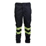 High Visibility Safety Work Pant with Leg Zipper, Navy