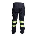 High Visibility Safety Work Pant with Leg Zipper, Navy