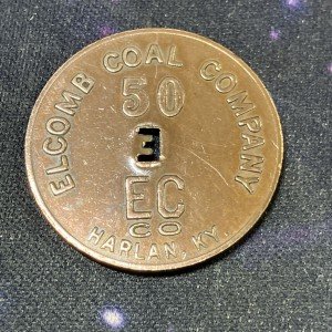 ELCOMB COAL STORE $.50 TRADE TOKEN KY