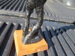 Vintage Coal Miner Figure with Lunch Bucket Display