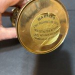 Vintage Brass Miners Lamp from Aberaman Colliery
