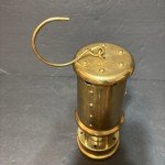 Vintage Brass Miners Lamp from Aberaman Colliery