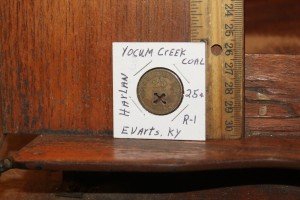 Vintage Coal Scrip, Yocum Creek, 25 Cents