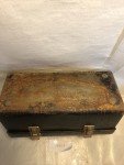 Vintage Black Metal Lunch Pail for Coal Miners
