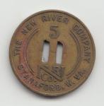 New River Co. 5 Cent Coal Token - Stanaford