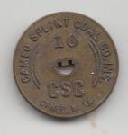 Cameo Splint Coal Co 10 Cents Scrip Token