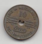 Cameo Splint Coal Co 10 Cents Scrip Token