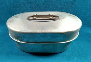 Vintage Aluminum Coal Miner Lunch Bucket Box