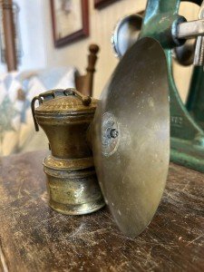 Vintage Brass Auto-Lite Coal Miner Lamp
