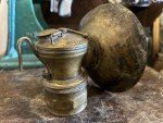 Vintage Brass Auto-Lite Coal Miner Lamp