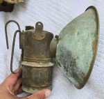 Vintage Coal Miners Hat with Auto-Lite Lamp