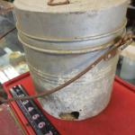 Vintage Aluminum Coal Miners Lunch Bucket Pail