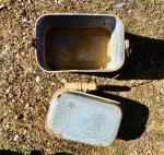 Coal Miners Railroad Lunch Box with Wood Handle