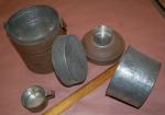 Vintage Coal Miners Lunch Pail Set - 5 Pieces