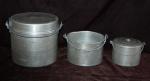 Vintage Coal Miner's Lunch Pails Set of 3