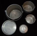 Vintage Coal Miner's Lunch Pails Set of 3