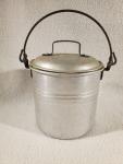Vintage Paramount Pure Aluminum Coal Miner Lunch Pail