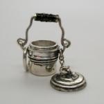 Coal Miners Silver Lunch Pail Charm Pendant