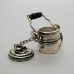 Coal Miners Silver Lunch Pail Charm Pendant