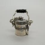 Coal Miners Silver Lunch Pail Charm Pendant