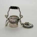 Coal Miners Silver Lunch Pail Charm Pendant