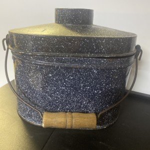 Vintage Tin Coal Miners Lunch Pail and Bucket
