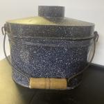 Vintage Tin Coal Miners Lunch Pail and Bucket