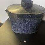 Vintage Tin Coal Miners Lunch Pail and Bucket