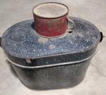 Vintage Steel Coal Miner's Lunch Pail Set