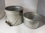 Vintage Coal Miner Aluminum Lunch Pail Set