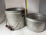 Vintage Coal Miner Aluminum Lunch Pail Set