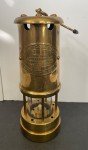 Vintage Brass Coal Mining Lantern from Aberaman