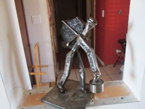 Coal Miner Backpack with Real Coal & Dinner Bucket
