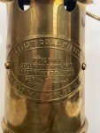 Vintage Brass Coal Mining Lantern from Aberaman