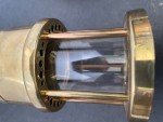 Vintage Brass Coal Mining Lantern from Aberaman