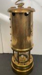 Vintage Brass Coal Mining Lantern from Aberaman