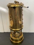 Vintage Brass Coal Mining Lantern from Aberaman