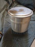Vintage Aluminum Coal Miners Lunch Bucket with Handle