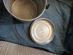 Vintage Aluminum Coal Miners Lunch Bucket with Handle