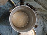 Vintage Aluminum Coal Miners Lunch Bucket with Handle