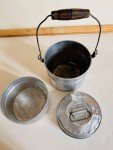 Vintage Aluminum Coal Miners Lunch Pail with Handle
