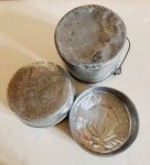 Vintage Aluminum Coal Miners Lunch Pail with Handle