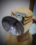 Vintage Coal Miners Hat with Brass Lamp