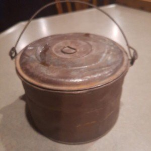 Vintage Coal Miner Tin Lunch Pail Bucket