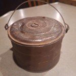 Vintage Coal Miner Tin Lunch Pail Bucket
