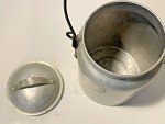 Vintage Aluminum Coal Miners Lunch Pail Bucket