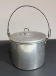 Vintage Aluminum Coal Miner Lunch Bucket Pail